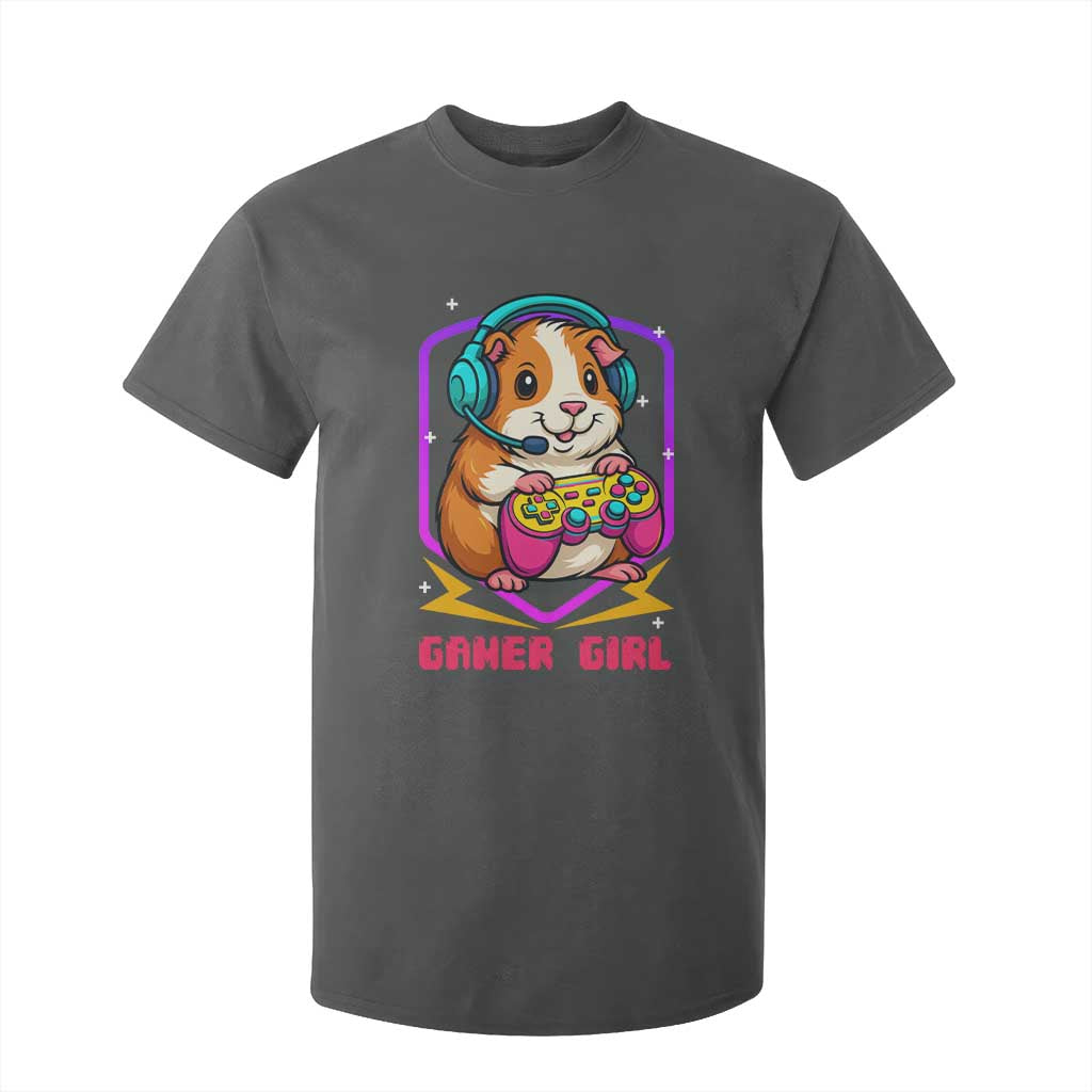 Guinea Pig Video Game Rodent Lover T Shirt For Kid Funny Gamers Girl Gift TS12 Dark Heather Print Your Wear