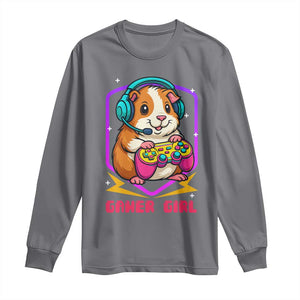 Guinea Pig Video Game Rodent Lover Long Sleeve Shirt Funny Gamers Girl Gift TS12 Charcoal Print Your Wear