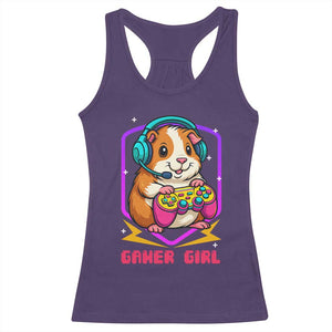 Guinea Pig Video Game Rodent Lover Racerback Tank Top Funny Gamers Girl Gift TS12 Purple Print Your Wear
