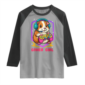 Guinea Pig Video Game Rodent Lover Raglan Shirt Funny Gamers Girl Gift TS12 Sport Gray Black Print Your Wear