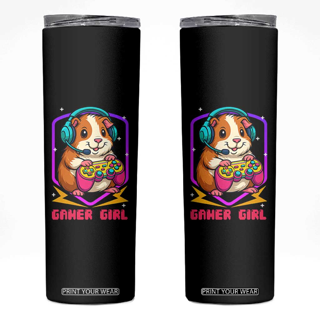 Guinea Pig Video Game Rodent Lover Skinny Tumbler Funny Gamers Girl Gift TS12 Black Print Your Wear