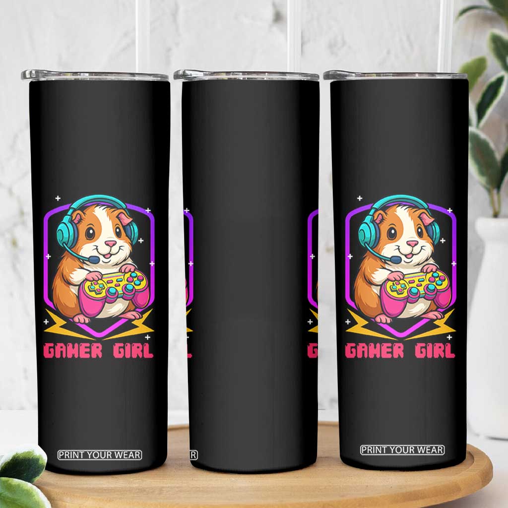Guinea Pig Video Game Rodent Lover Skinny Tumbler Funny Gamers Girl Gift TS12 Print Your Wear
