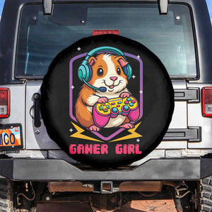 Guinea Pig Video Game Rodent Lover Spare Tire Cover Funny Gamers Girl Gift TS12 No hole Black Print Your Wear