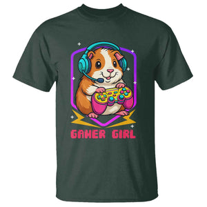 Guinea Pig Video Game Rodent Lover T Shirt Funny Gamers Girl Gift TS12 Dark Forest Green Print Your Wear