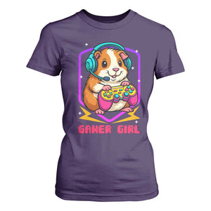 Guinea Pig Video Game Rodent Lover T Shirt For Women Funny Gamers Girl Gift TS12 Purple Print Your Wear