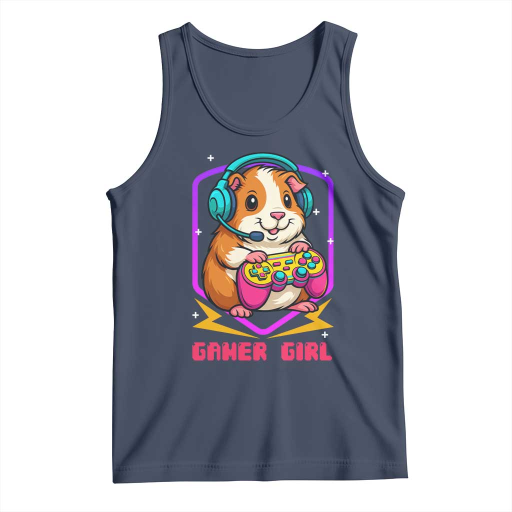 Guinea Pig Video Game Rodent Lover Tank Top Funny Gamers Girl Gift TS12 Navy Print Your Wear