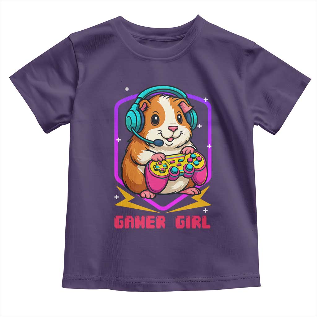 Guinea Pig Video Game Rodent Lover Toddler T Shirt Funny Gamers Girl Gift TS12 Purple Print Your Wear