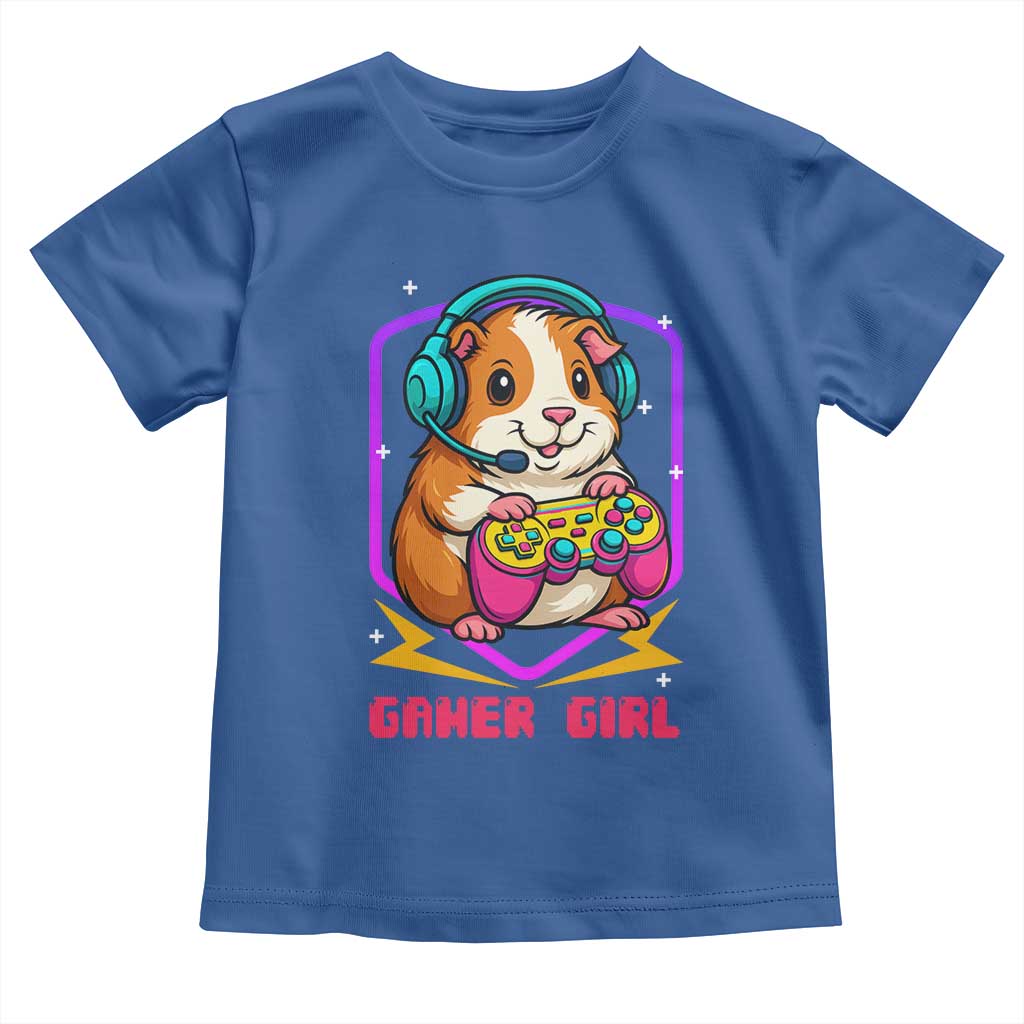 Guinea Pig Video Game Rodent Lover Toddler T Shirt Funny Gamers Girl Gift TS12 Royal Blue Print Your Wear