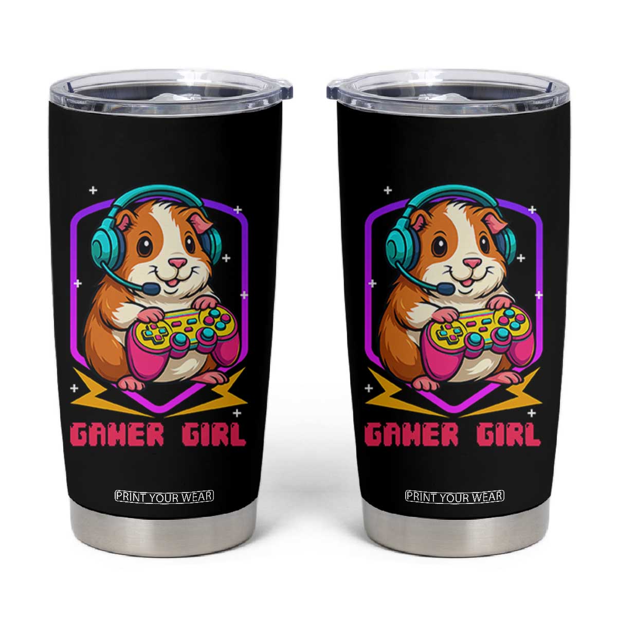 Guinea Pig Video Game Rodent Lover Tumbler Cup Funny Gamers Girl Gift TS12 Black Print Your Wear