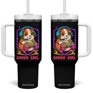 Guinea Pig Video Game Rodent Lover Tumbler With Handle Funny Gamers Girl Gift TS12 One Size: 40 oz Black Print Your Wear