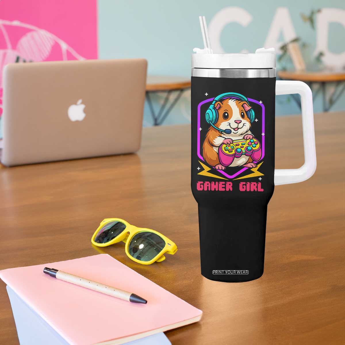 Guinea Pig Video Game Rodent Lover Tumbler With Handle Funny Gamers Girl Gift TS12 Print Your Wear
