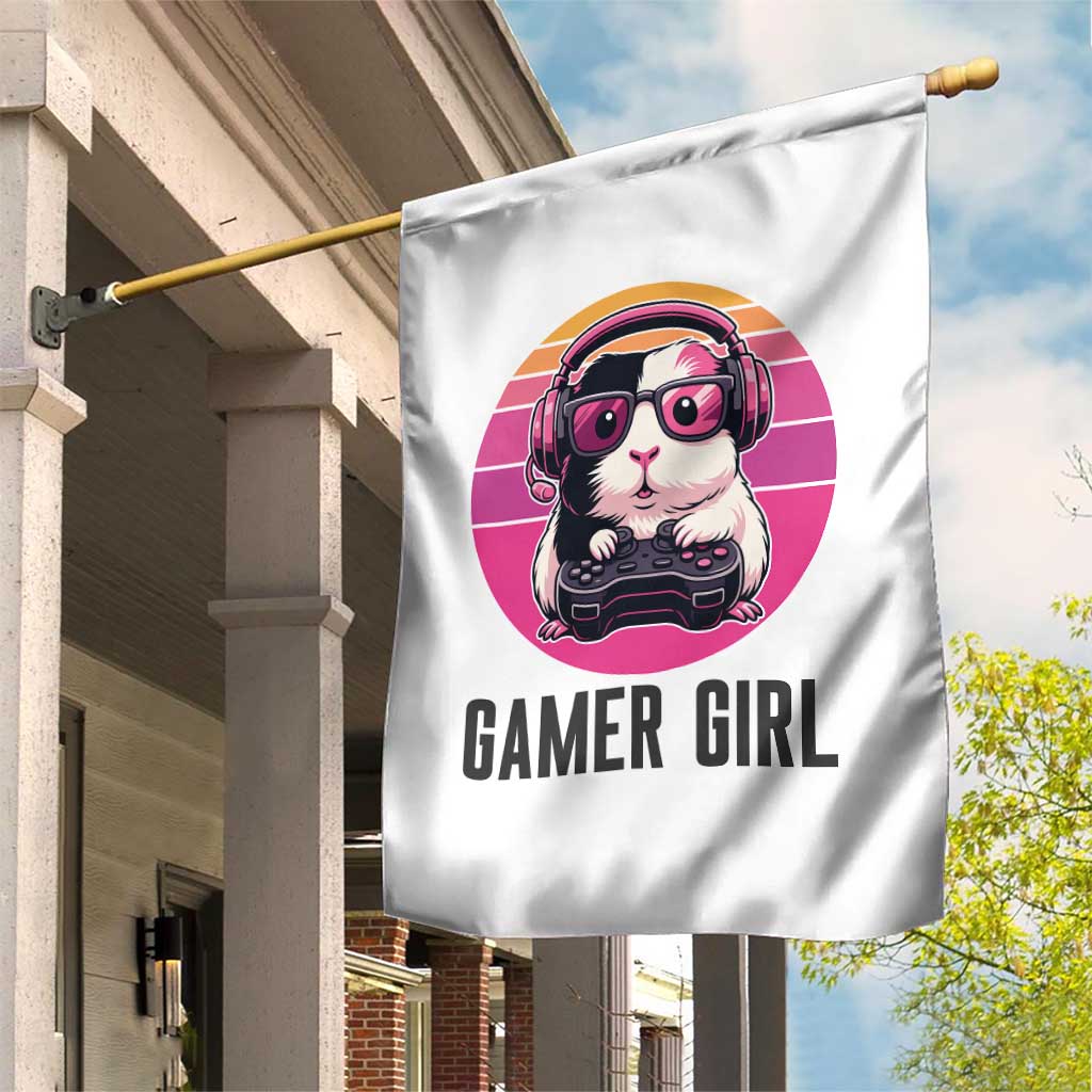 Funny Guinea Pig Video Game Rodent Lover Garden Flag Gamers Girl Sunset Retro Gift TS12 Print Your Wear