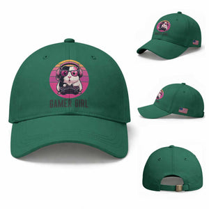 Funny Guinea Pig Video Game Rodent Lover Baseball Cap Gamers Girl Sunset Retro Gift TS12 Baseball Cap Universal Fit Irish Green Print Your Wear