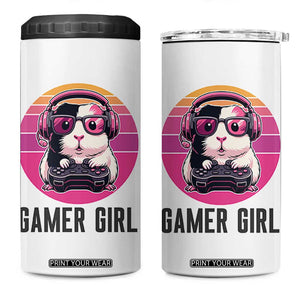 Funny Guinea Pig Video Game Rodent Lover 4 in 1 Can Cooler Tumbler Gamers Girl Sunset Retro Gift TS12 One Size: 16 oz White Print Your Wear