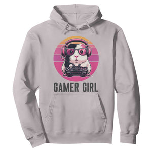 Funny Guinea Pig Video Game Rodent Lover Hoodie Gamers Girl Sunset Retro Gift TS12 Ice Gray Print Your Wear