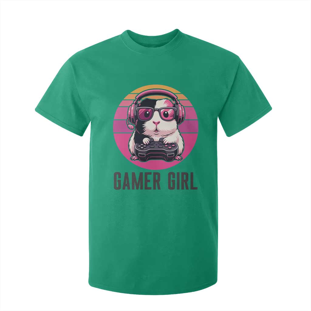 Funny Guinea Pig Video Game Rodent Lover T Shirt For Kid Gamers Girl Sunset Retro Gift TS12 Irish Green Print Your Wear