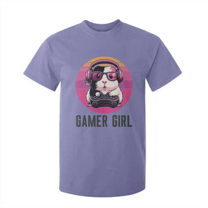 Funny Guinea Pig Video Game Rodent Lover T Shirt For Kid Gamers Girl Sunset Retro Gift TS12 Violet Print Your Wear