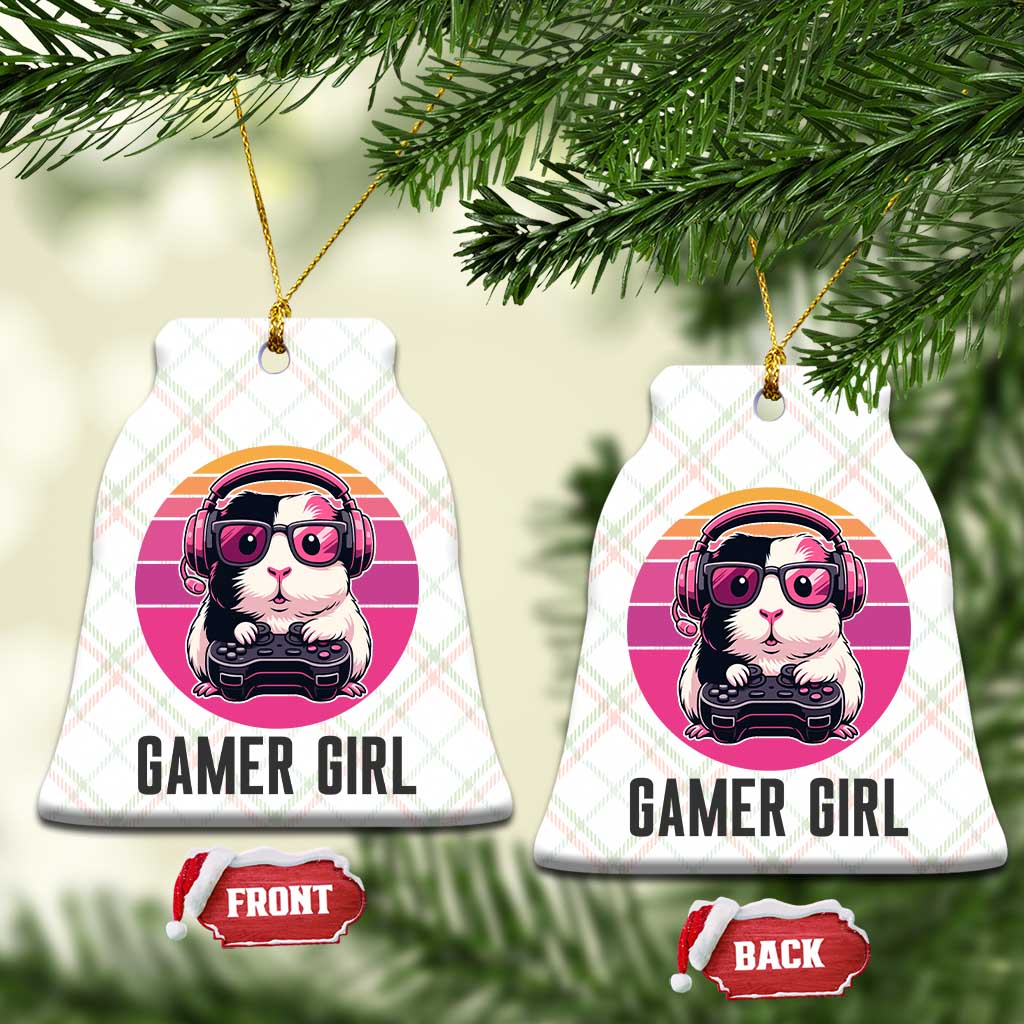 Funny Guinea Pig Video Game Rodent Lover Ceramic Ornament Gamers Girl Sunset Retro Gift TS12 Print Your Wear