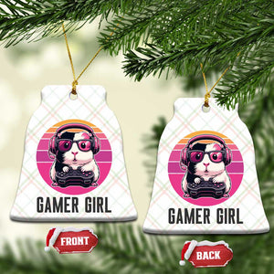 Funny Guinea Pig Video Game Rodent Lover Ceramic Ornament Gamers Girl Sunset Retro Gift TS12 Print Your Wear