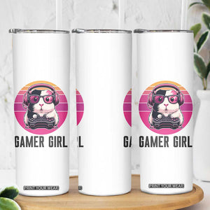 Funny Guinea Pig Video Game Rodent Lover Skinny Tumbler Gamers Girl Sunset Retro Gift TS12 Print Your Wear
