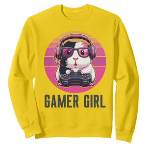 Funny Guinea Pig Video Game Rodent Lover Sweatshirt Gamers Girl Sunset Retro Gift TS12 Daisy Print Your Wear
