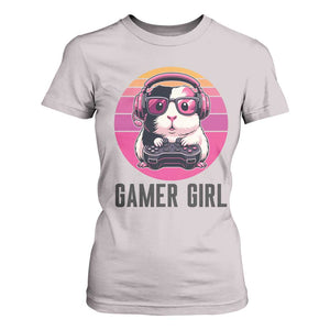 Funny Guinea Pig Video Game Rodent Lover T Shirt For Women Gamers Girl Sunset Retro Gift TS12 Ice Gray Print Your Wear