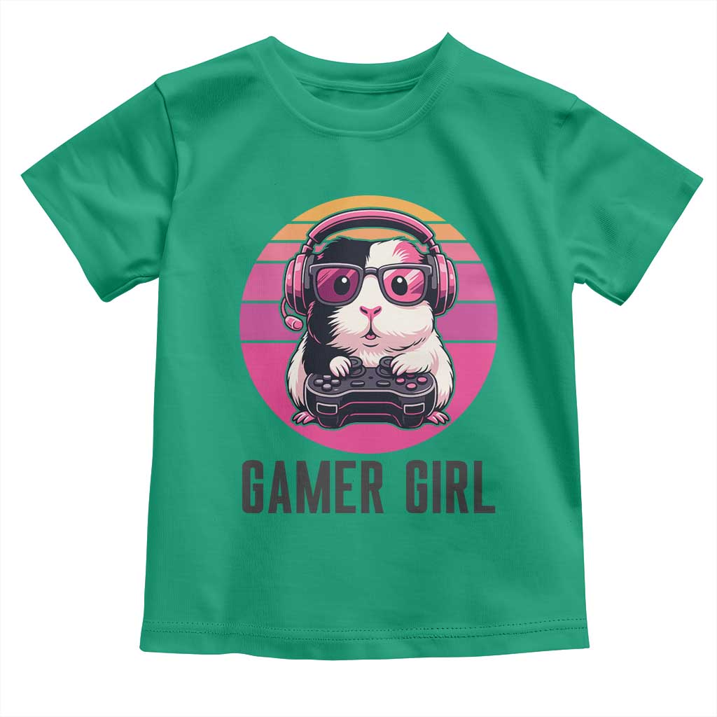 Funny Guinea Pig Video Game Rodent Lover Toddler T Shirt Gamers Girl Sunset Retro Gift TS12 Irish Green Print Your Wear