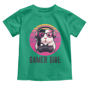 Funny Guinea Pig Video Game Rodent Lover Toddler T Shirt Gamers Girl Sunset Retro Gift TS12 Irish Green Print Your Wear