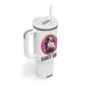 Funny Guinea Pig Video Game Rodent Lover Tumbler With Handle Gamers Girl Sunset Retro Gift TS12 Print Your Wear