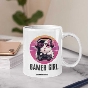 Funny Guinea Pig Video Game Rodent Lover Coffee Mug Gamers Girl Sunset Retro Gift TS12 Print Your Wear