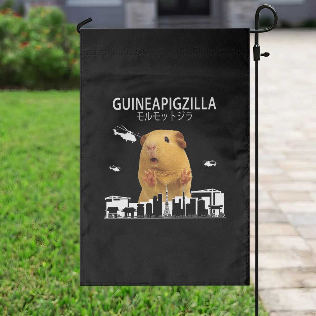 Funny Giant Guinea Pig Monster Roaring Tokyo Japan Garden Flag Guineapigzilla TS12 Print Your Wear