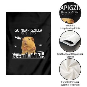 Funny Giant Guinea Pig Monster Roaring Tokyo Japan Garden Flag Guineapigzilla TS12 Print Your Wear