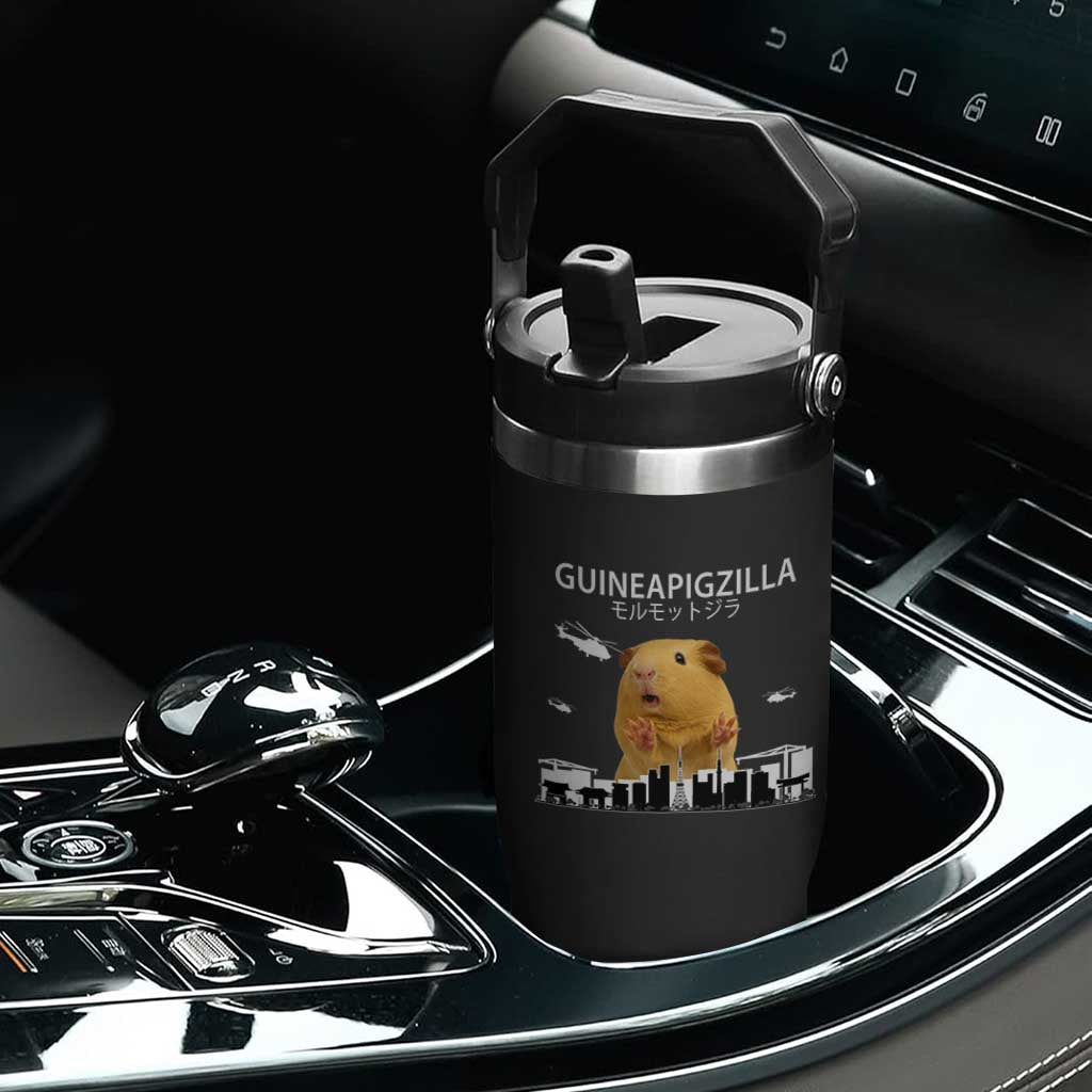 Funny Giant Guinea Pig Monster Roaring Tokyo Japan Flip Straw Tumbler Guineapigzilla TS12 Print Your Wear