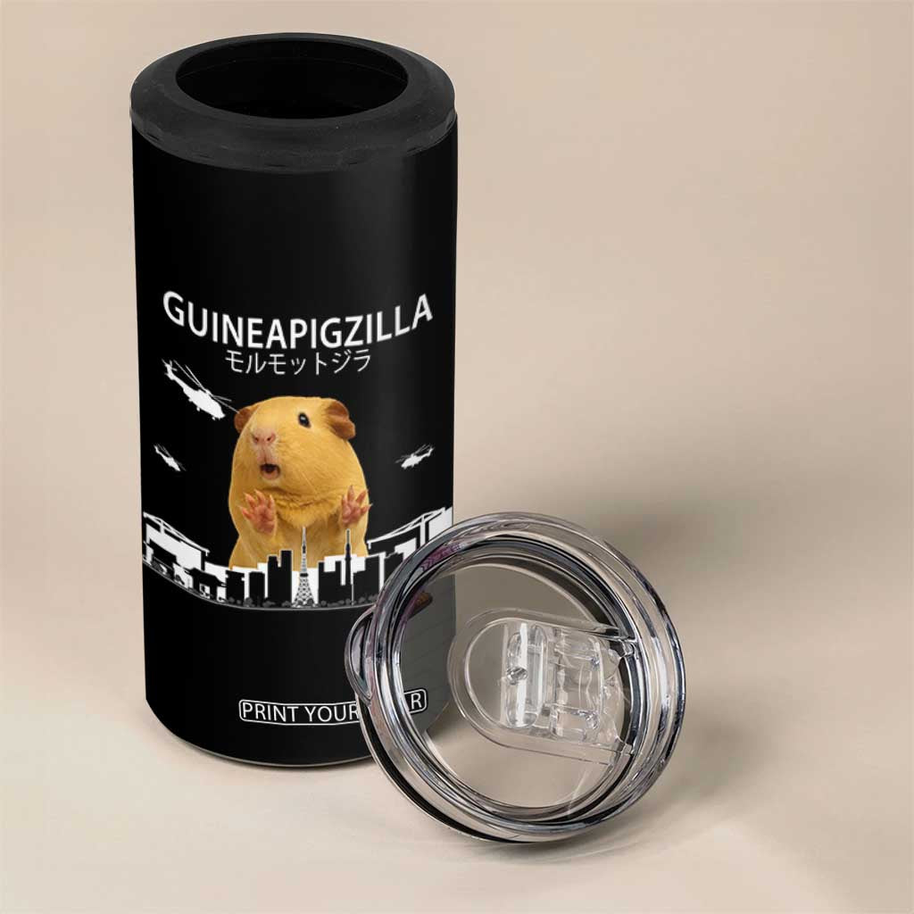 Funny Giant Guinea Pig Monster Roaring Tokyo Japan 4 in 1 Can Cooler Tumbler Guineapigzilla TS12 Print Your Wear