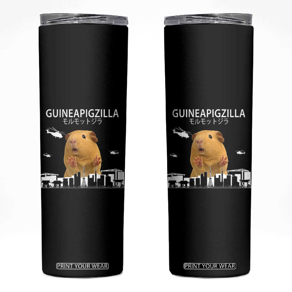 Funny Giant Guinea Pig Monster Roaring Tokyo Japan Skinny Tumbler Guineapigzilla TS12 Black Print Your Wear