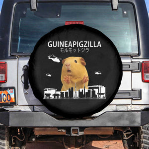 Funny Giant Guinea Pig Monster Roaring Tokyo Japan Spare Tire Cover Guineapigzilla TS12 No hole Black Print Your Wear