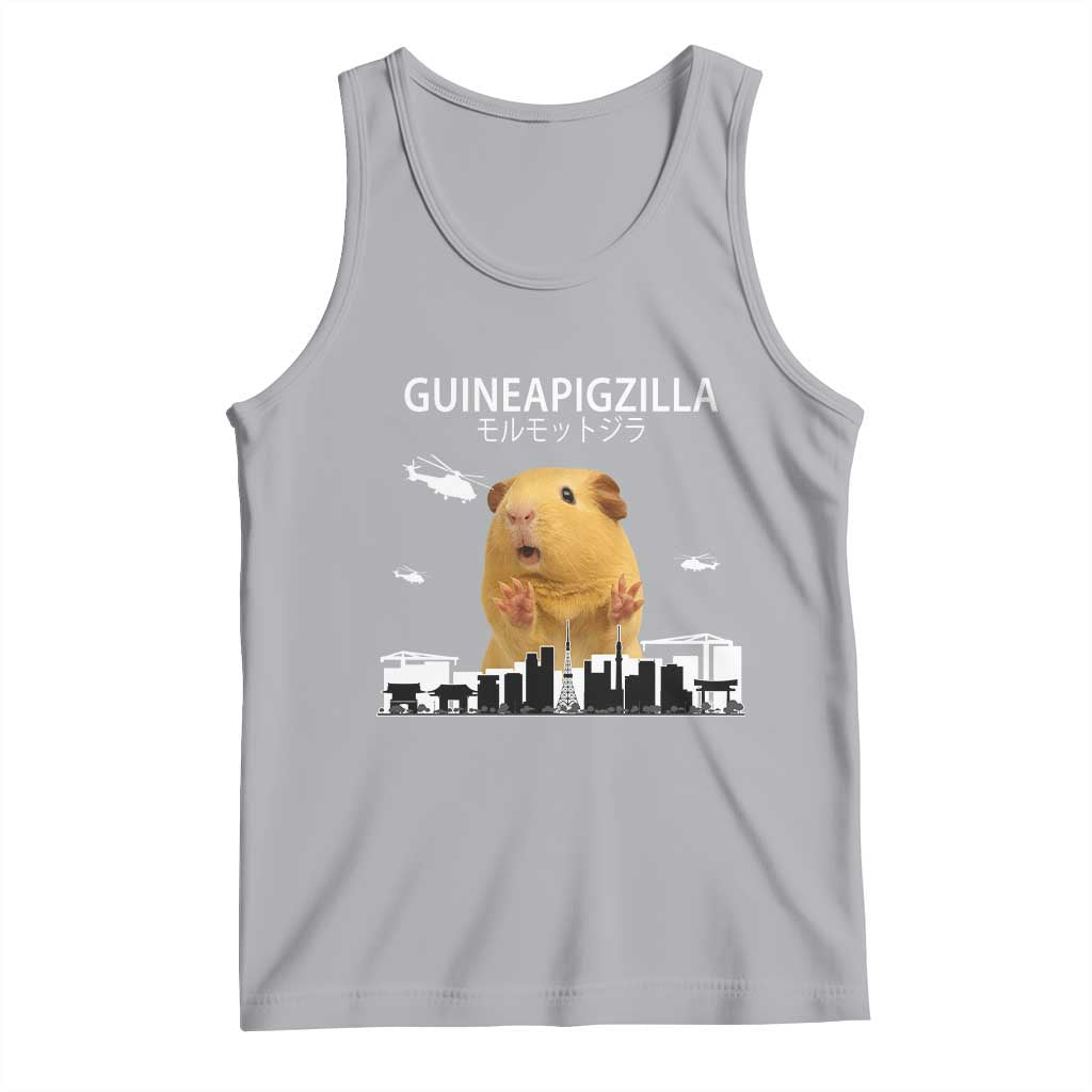 Funny Giant Guinea Pig Monster Roaring Tokyo Japan Tank Top Guineapigzilla TS12 Athletic Heather Print Your Wear