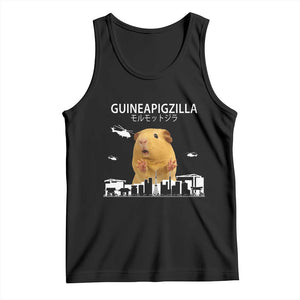 Funny Giant Guinea Pig Monster Roaring Tokyo Japan Tank Top Guineapigzilla TS12 Black Print Your Wear