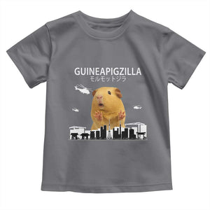 Funny Giant Guinea Pig Monster Roaring Tokyo Japan Toddler T Shirt Guineapigzilla TS12 Charcoal Print Your Wear