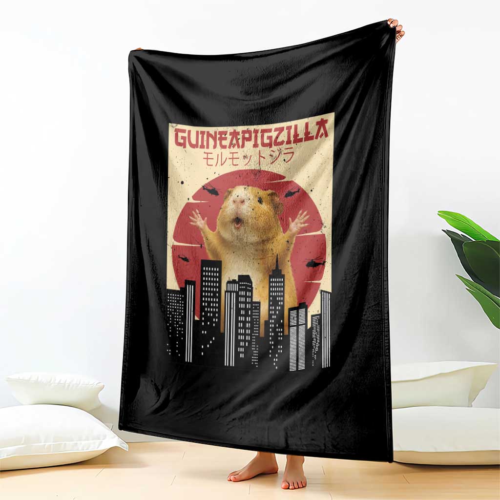 Guineapigzilla Giant Throw Blanket Funny Guinea Pig Monster Tokyo Japan Gift TS12 Print Your Wear