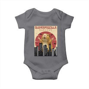 Guineapigzilla Giant Baby Onesie Funny Guinea Pig Monster Tokyo Japan Gift TS12 Charcoal Print Your Wear