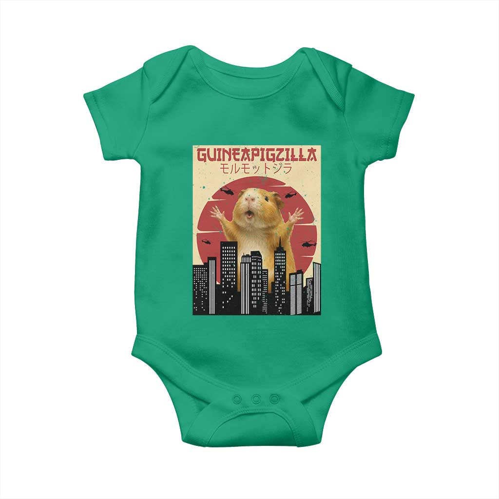 Guineapigzilla Giant Baby Onesie Funny Guinea Pig Monster Tokyo Japan Gift TS12 Irish Green Print Your Wear