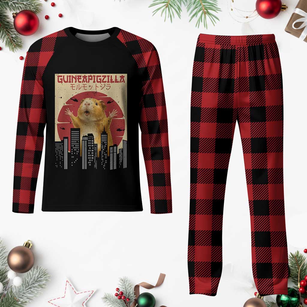 Guineapigzilla Giant Plaid Pajama Set Funny Guinea Pig Monster Tokyo Japan Gift TS12 Buffalo Plaid Print Your Wear