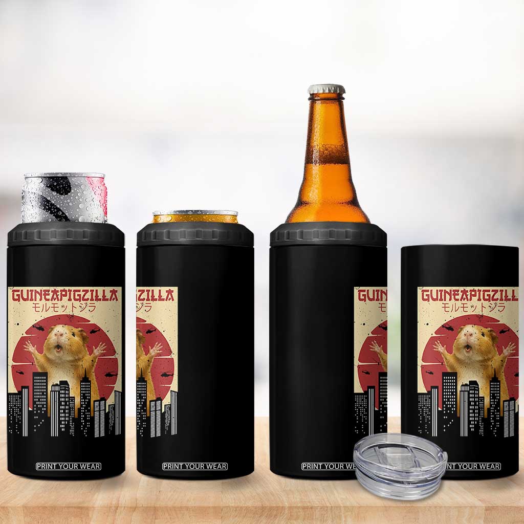 Guineapigzilla Giant 4 in 1 Can Cooler Tumbler Funny Guinea Pig Monster Tokyo Japan Gift TS12 Print Your Wear