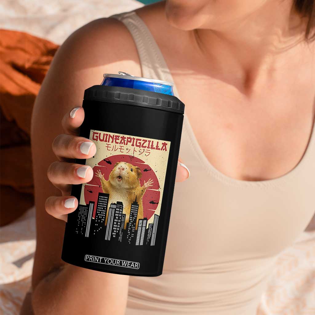 Guineapigzilla Giant 4 in 1 Can Cooler Tumbler Funny Guinea Pig Monster Tokyo Japan Gift TS12 Print Your Wear