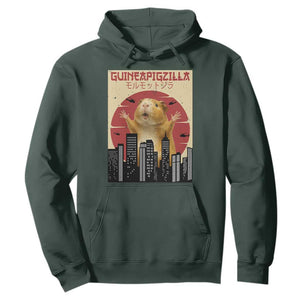 Guineapigzilla Giant Hoodie Funny Guinea Pig Monster Tokyo Japan Gift TS12 Dark Forest Green Print Your Wear