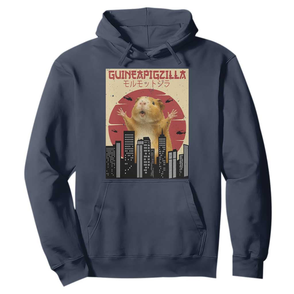 Guineapigzilla Giant Hoodie Funny Guinea Pig Monster Tokyo Japan Gift TS12 Navy Print Your Wear
