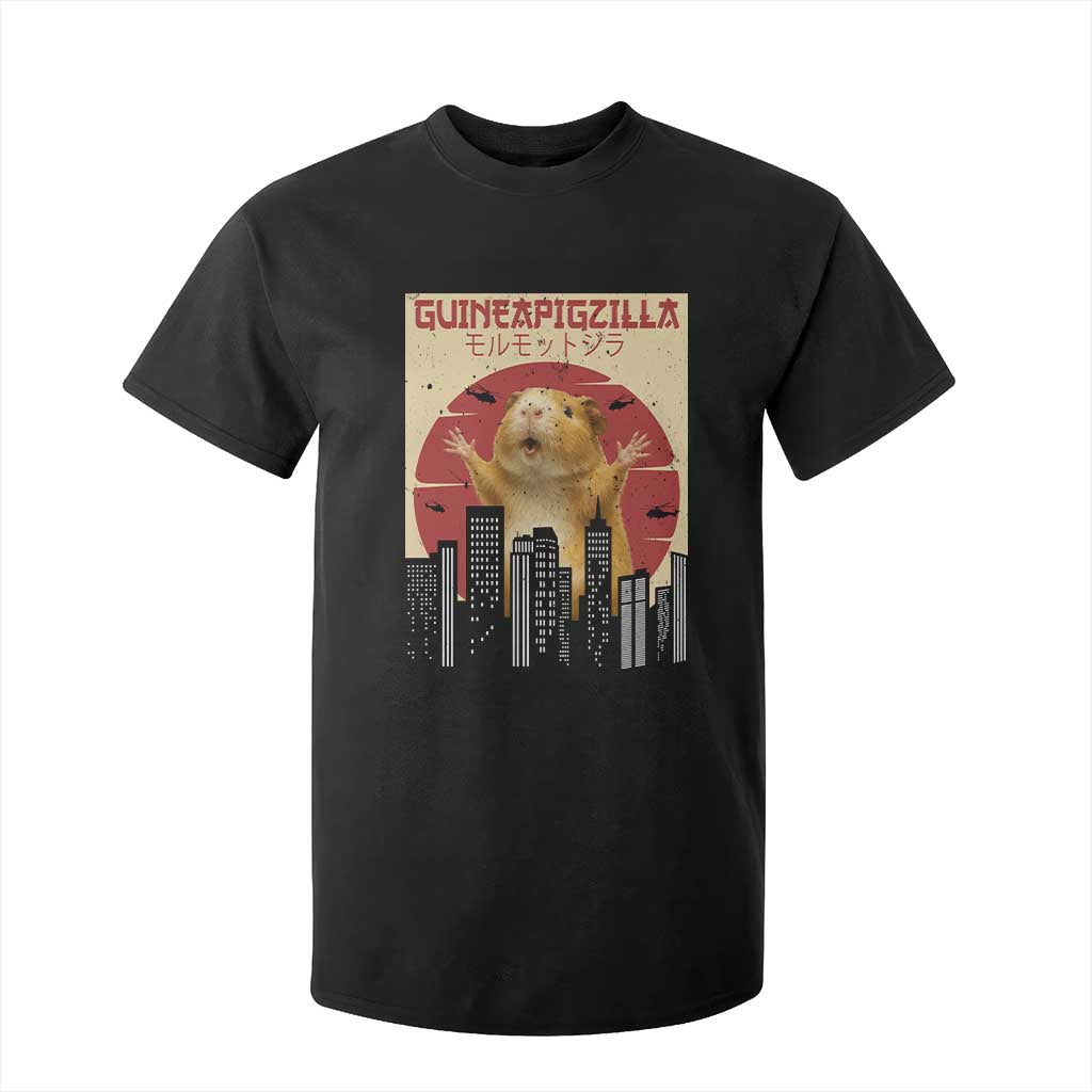 Guineapigzilla Giant T Shirt For Kid Funny Guinea Pig Monster Tokyo Japan Gift TS12 Black Print Your Wear