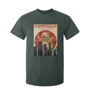 Guineapigzilla Giant T Shirt For Kid Funny Guinea Pig Monster Tokyo Japan Gift TS12 Dark Forest Green Print Your Wear