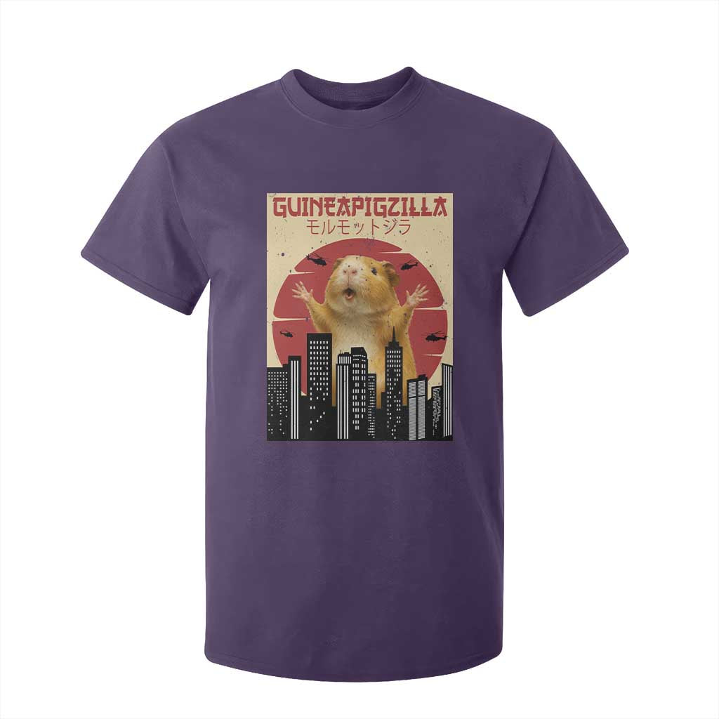 Guineapigzilla Giant T Shirt For Kid Funny Guinea Pig Monster Tokyo Japan Gift TS12 Purple Print Your Wear